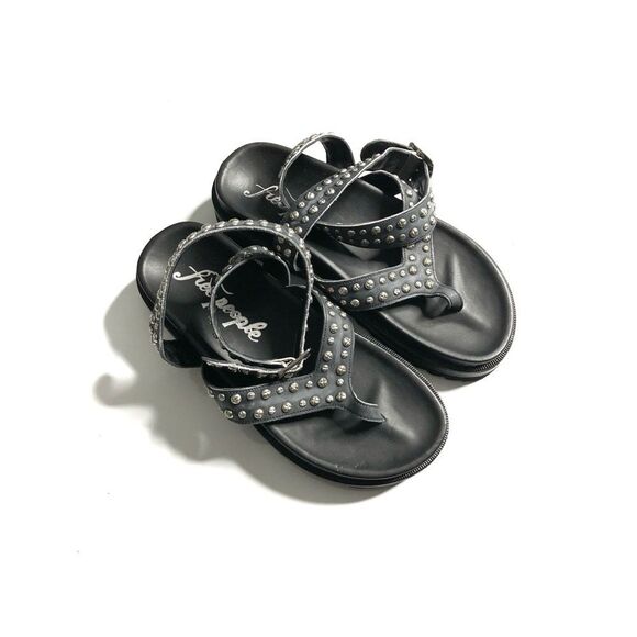 Free People FP Collection Izzy Studded Footbed Sandals $148 Sz 37 - Picture 1 of 7